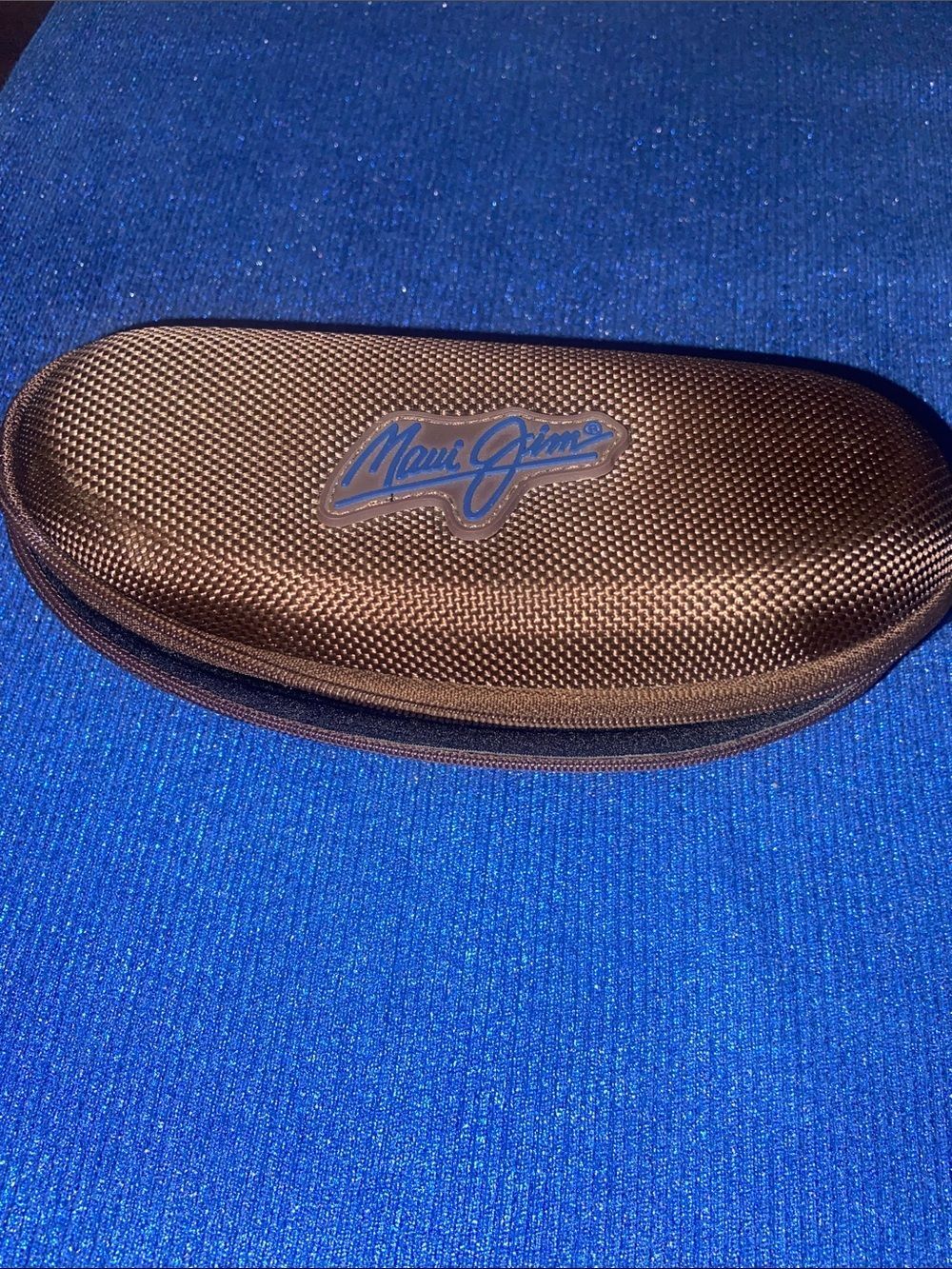 Maui Jim Textured Brown Hard Shell Sunglass Case